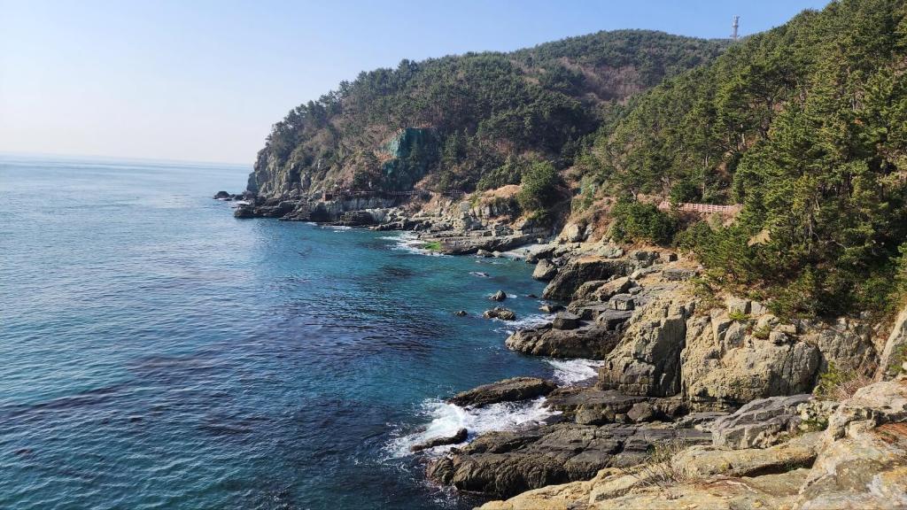 Le sentier côtier d'Igidae offre une belle promenade avec des paysages marins spectaculaires, parfait pour une journée de détente à Busan.