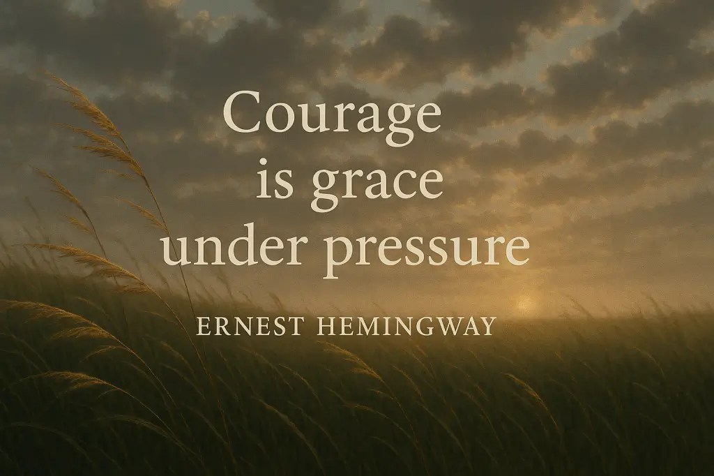 Citation d’Ernest Hemingway / Ernest Hemingway’s Quote – Courage ...