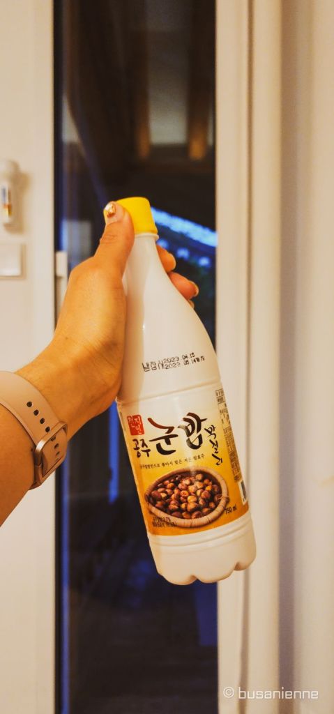 Chestnut makgeolli from Gongju, a local specialty from the city of chestnuts in South Korea